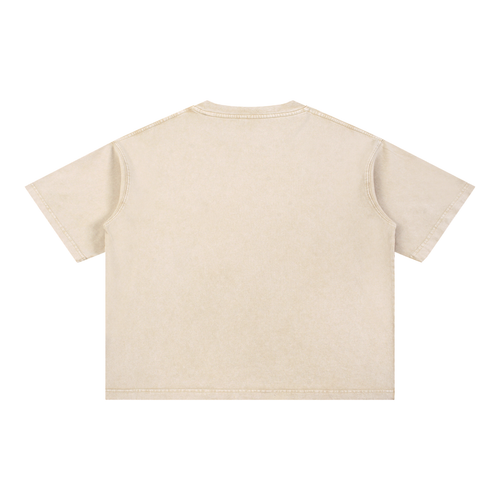 YCYR Core — Cream & Stone Boxy Tee