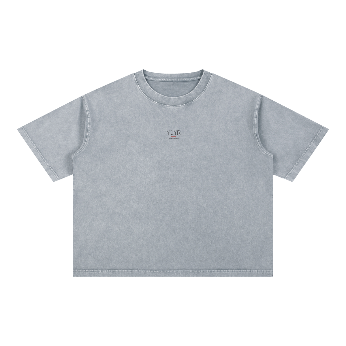 YCYR Core — Cream & Stone Boxy Tee